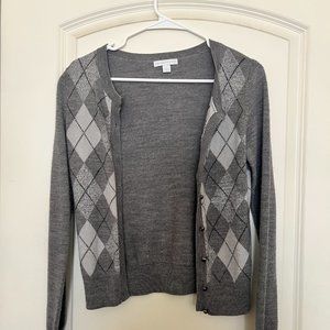 Gray Patterned Cardigan